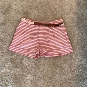 Pink striped shorts